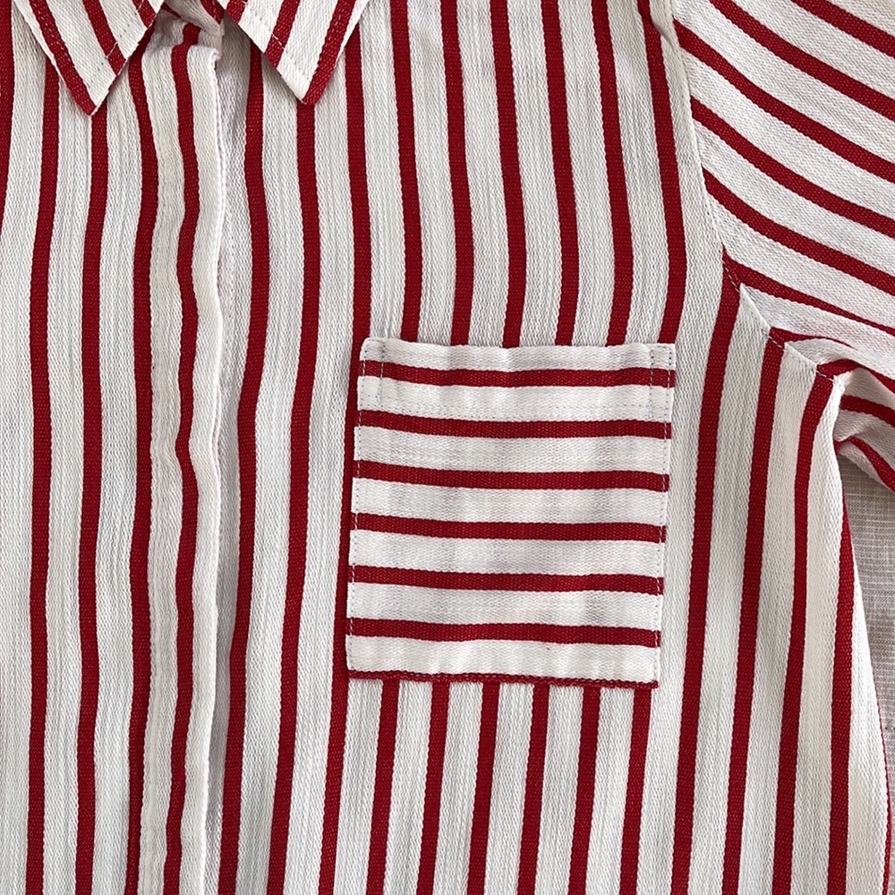 🎪 [Liz Claiborne] Striped Button-down Shirt size M - Picture 5 of 12